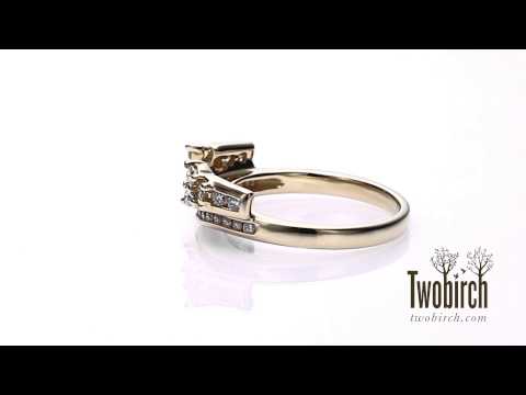 0.5ct. Round Cluster Anniversary Ring Wrap in Yellow Gold - TwoBirch  TB-WRAP-0031-YG-H