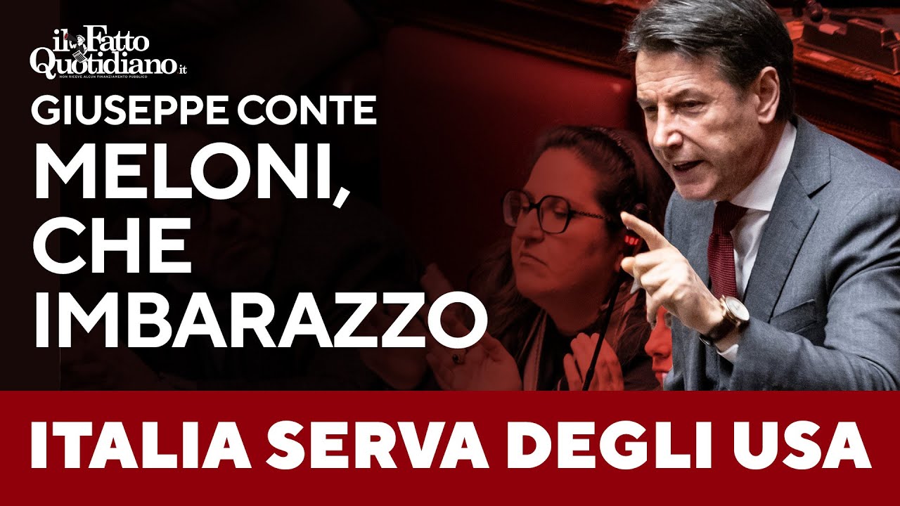 Conte: “Meloni accetta la servitù agli Usa e il diritto internazionale vale fino a un certo punto”