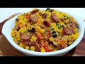 FAROFA DE CUSCUZ COM BACON E LINGUIÇA CALABRESA Fácil E Muito Gostoso