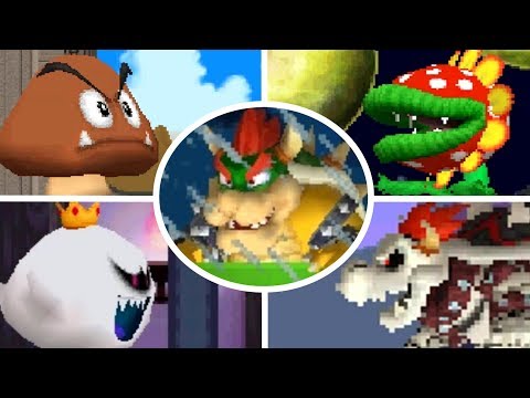 Newer Super Mario Bros DS - All Bosses (No Damage)