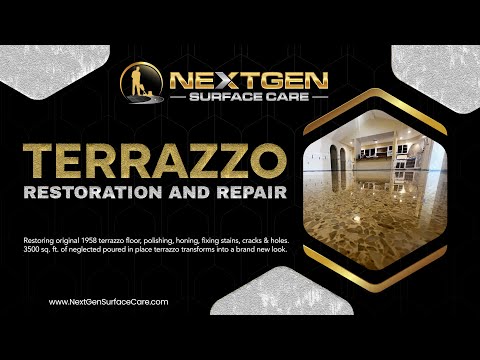 Terrazzo Floor Restoration in Houston: 1958 Transformation | NextGen Surface Care