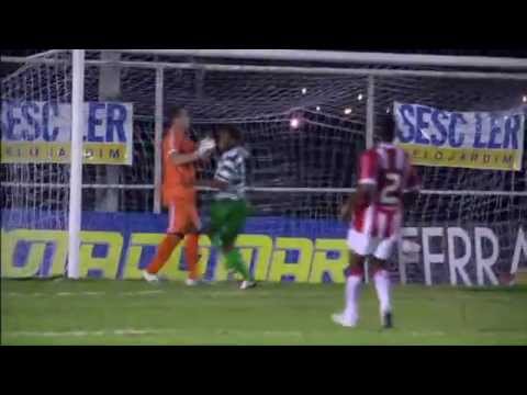 tiago santos faz um golaço contra o clube que o revelou-nautico recife.