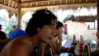 preview picture of video 'Bali - Nusa Lembongan lunch buffet and the Balinese are sudden Carlos Santana'
