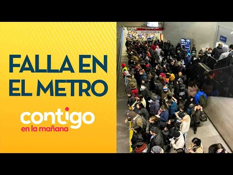 PARADEROS LLENOS: Caos en Santiago tras falla en línea 5 del Metro - Contigo en la Mañana