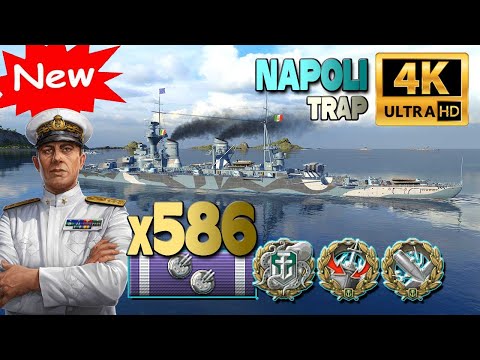 Cruiser Napoli: Kraken & 586 secondary hits - World of Warships