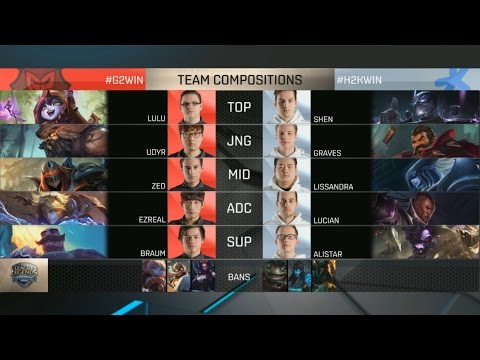 G2 vs H2K Highlights - G2 ESPORTS vs H2K GAMING - EU LCS Week 2 - SPRING 2016