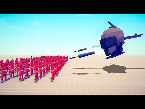 ARMY HELICOPTER vs 100x UNITS - Totally Accurate Battle Simulator TABS