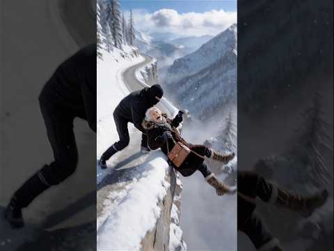 Loyal Dog + Brave Man = Impossible Rescue ❄️🏃‍♂️🦮 #kindness  #gratitude #humanity #dog