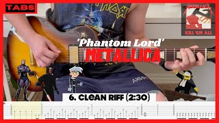 Phantom Lord - Metallica (ALL RIFFS + TABS) Guitar lesson/tutorial/How to play