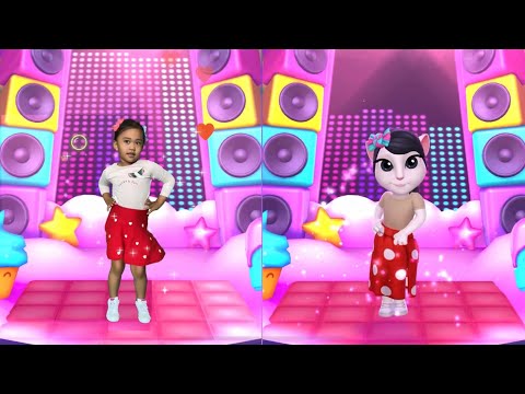 My Talking Angela 2 vs Toddler Imitating Angela 💖 #Shorts #mytalkingangela2