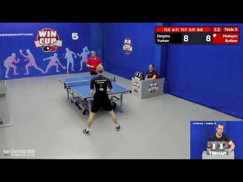 00:00 Юрков Дмитрий  (2:3) Бутков Максим    стол 5  ЮГ-6  15.06.22