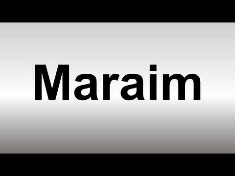 How to Pronounce Maraim