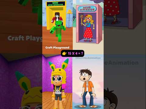 Mom MOOD Generator 🤣 PK XD Meme | MiAnimation #funny #memes #animation #shorts #minecraft