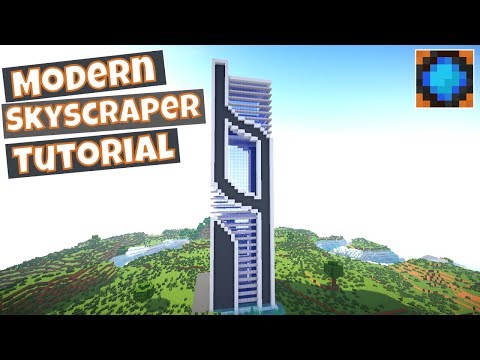 How to Build a Modern skyscraper in Minecraft -Full Tutorial