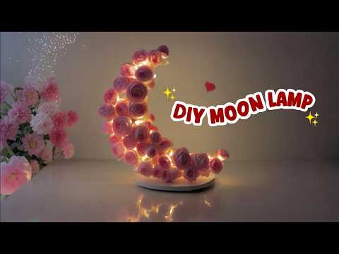 You Won’t Believe This Aesthetic Moon Lamp Is Made from Tissue Paper & Cardboard 🌙✨
