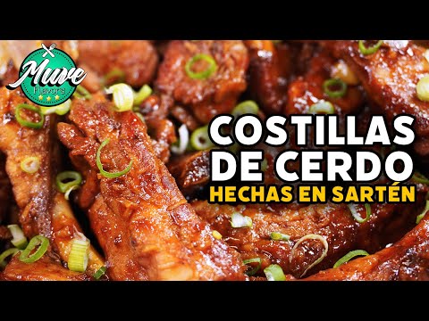 LAS MEJORES COSTILLAS DE CERDO EN SARTÉN Y MUY FÁCILES DE HACER| Muve Flavors