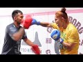 CRIS CYBORG SMASHES THE PADS WITH CRUSHING PUNCHES IN SNEAK PEAK TRAINING FOR PRO BOXING DEBUT!