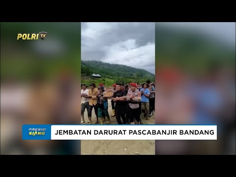 POLRES GAYO LUES, POLSEK RIKIT GAIB &amp; BRIMOB BANGUN JEMBATAN DARURAT DESA PENOMON JAYA