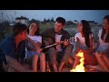 Campfire with friends and fun
