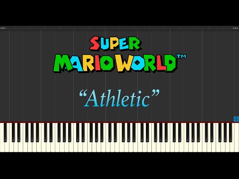 Super Mario World - Athletic (Piano Tutorial Synthesia)