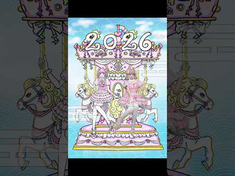 写真とイラストで年賀状つくってみた🎠