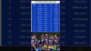 2023 ipl kkr match schedule / kkr team match schedule / kkr ipl match date