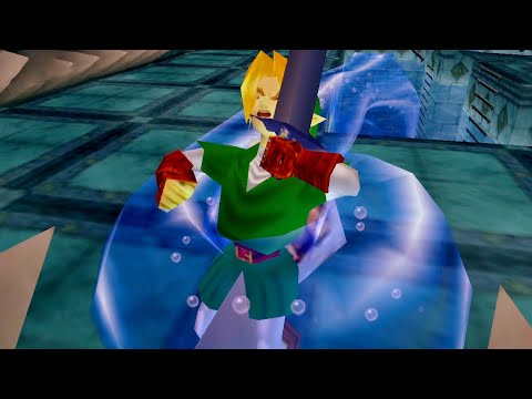 Zelda Ocarina of Time PC Port 60 FPS - 100% Walkthrough Part 24 - Giant Aquatic Amoeba Morpha Fight