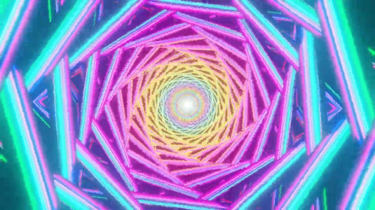 Multicolor Abstract Spiral Motion Background Loop Animation in 4K