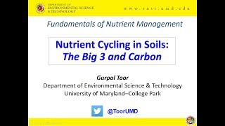 Nutrient Cycling - Fundamentals of Nutrient Management 2017