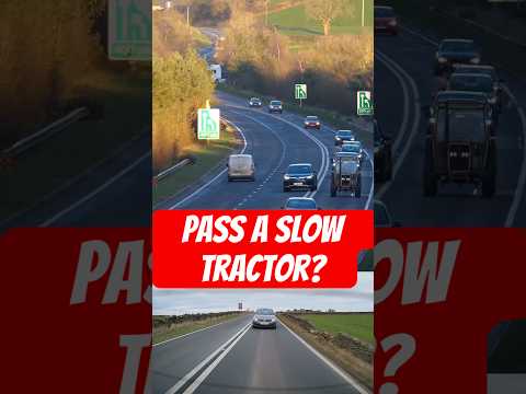 Overtaking a slow moving vehicle in an area with double solid lines!