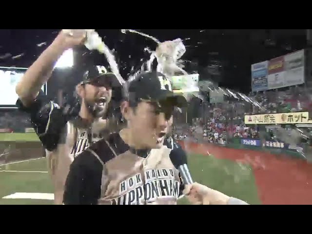 ファイターズ・高梨投手ヒーローインタビュー 2016/8/13 E-F