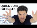 Quick Standing Core Workout to Stabilize your Lower Back - Great for Lumbar Discs