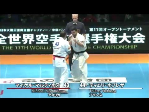 【新極真会】 The 11th World Karate Championship 1 round8 Michael Martinez vs Thierry Nebleza