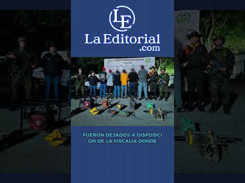 Seis capturados en operativo contra minería ilegal en el norte del Tolima