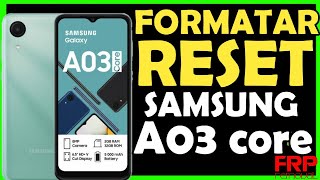 COMO tirar SENHA padrão FORMATAR celular SAMSUNG A03 CORE