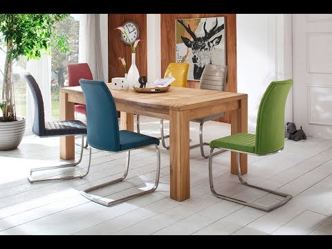 Esstisch Anton in Eiche Bianco oder Kernbuche massiv