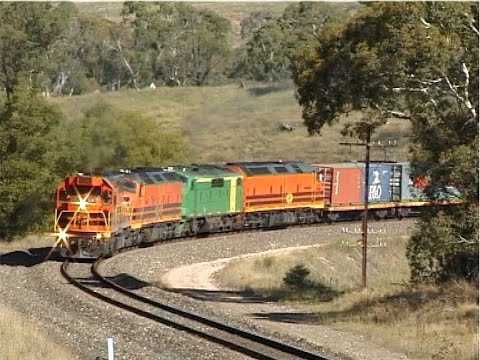 Australian diesel locomotives 3103, CLP14, GM43 & CLP8 - ARG - Molong to Sodwalls - March 2005