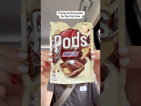 Trying snickers pods🍫 #youtube #food #snacks #shorts #snikers