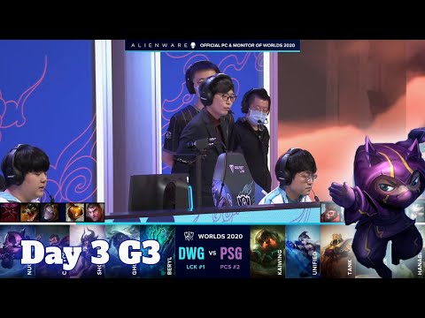 DWG vs PSG | Day 3 Group B S10 LoL Worlds 2020 | DAMWON Gaming vs PSG Talon - Groups full game