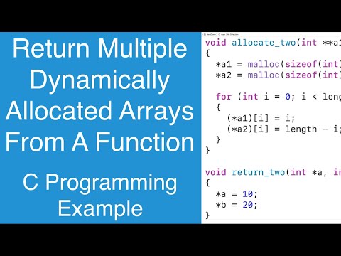 Return Multiple Dynamically Allocated Arrays From A Function C Programming Example
