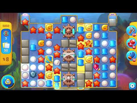 Fishdom 5850 Hard Level - 15 moves - NO BooSTERS