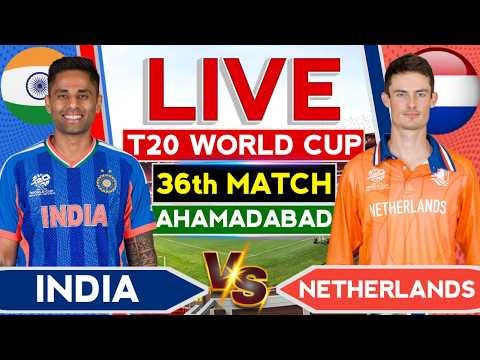 🔴Live: India vs Netherlands T20 WC 36th Match | T20 World Cup Live | Ind vs Ned | Ind vs Ned Live