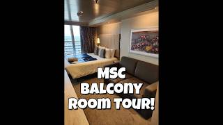 MSC Seashore Balcony Room 13176 Tour! #cruisesplustravel #cruisetour #msccruises #travelproducts