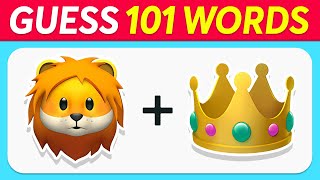 Guess the WORD by EMOJI | 101 Words 🤔 Quiz Kingdom