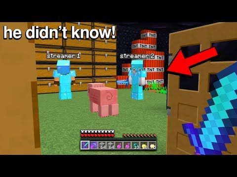 so i found my way into this Twitch streamers Minecraft base.. and decided to TROLL him whilst live!
