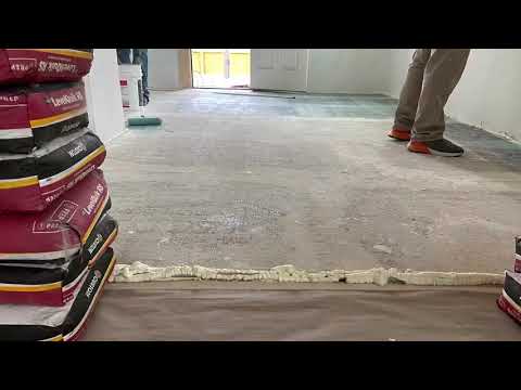 Self Leveling Concrete over Durock