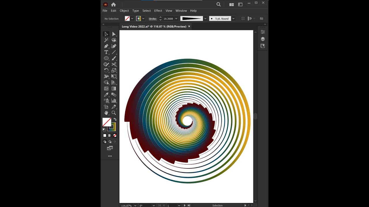 Wave Geometric logo Creation | Adobe Illustrator CC 2022