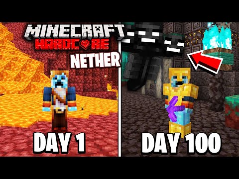 I Survived 100 Days Of HARDCORE NETHER ONLY Minecraft!
