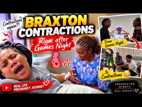 😳 BRAXTON CONTRACTIONS RIGHT AFTER GAMES NIGHT?! | We Weren’t Ready For This… 🤰🏽🚨
