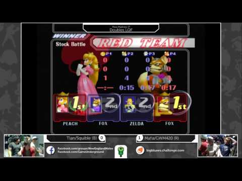 Mass Madness 17 SSBM - Mafia/GWM420 (Red) vs. squible/Tian (Blue) - Melee Doubles LSF